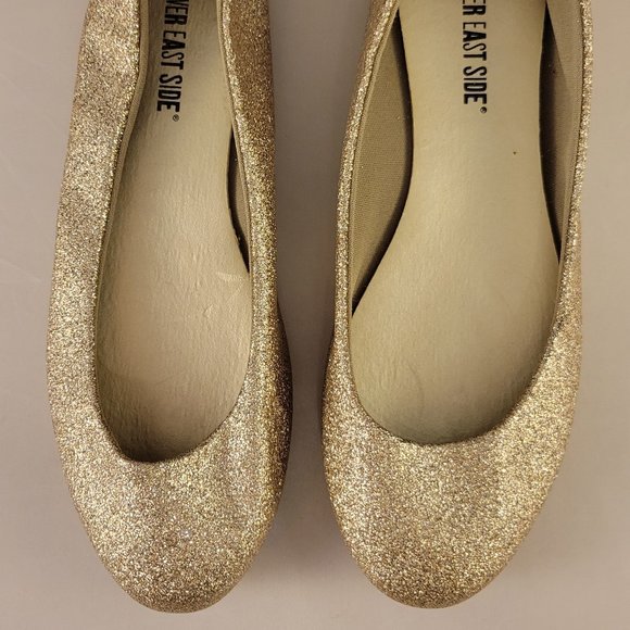 Lower East Side gold glitter ballet flats - Picture 2 of 3